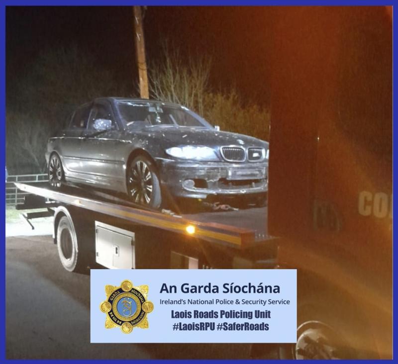 High powered car seized during Garda crackdown on anti social behaviour in Slieve Bloom mountains