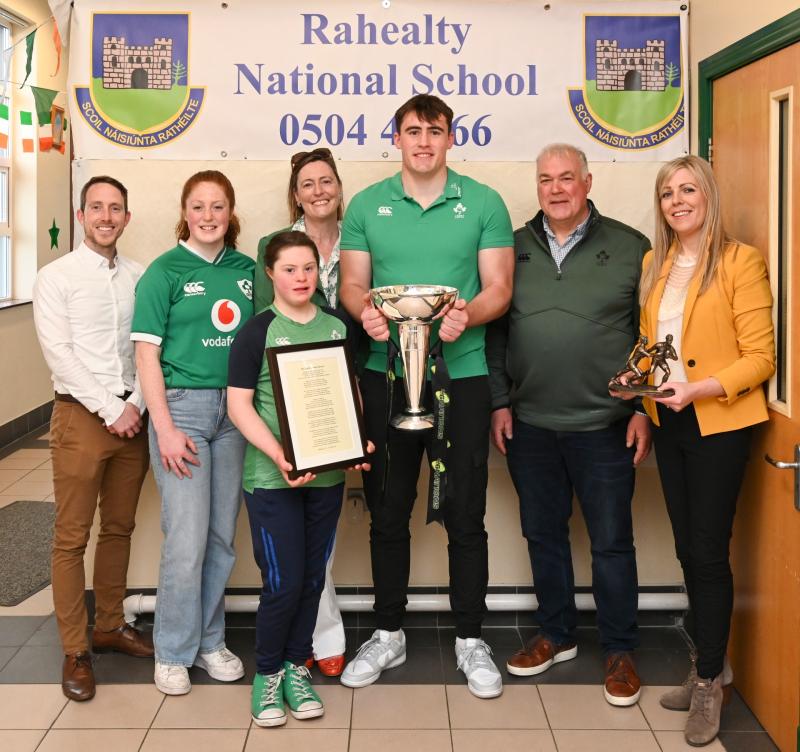 Proud day in Rahealty as rugby star Brian Gleeson returns to where it all began