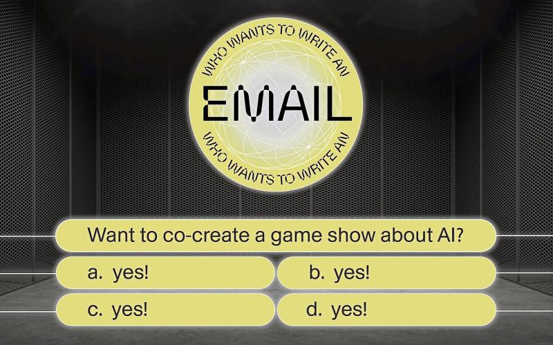 Co-create a game show about AI with an artist and researcher in  free workshop at The Dock in carrick-on-Shannon