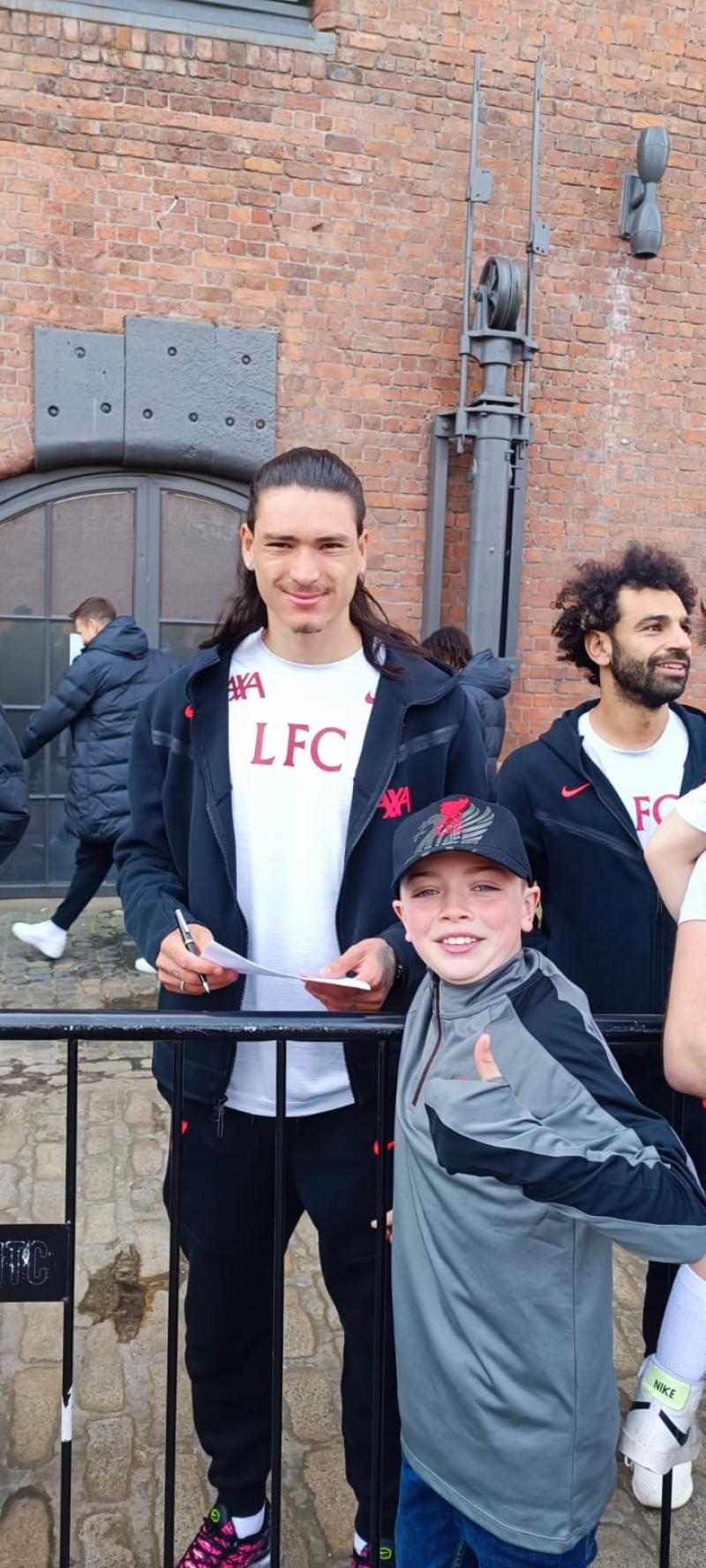 Leitrim fan Mason meets his Liverpool FC heroes