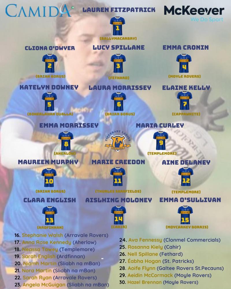 Tipperary Ladies football team is rejigged for the Kerry game on Sunday