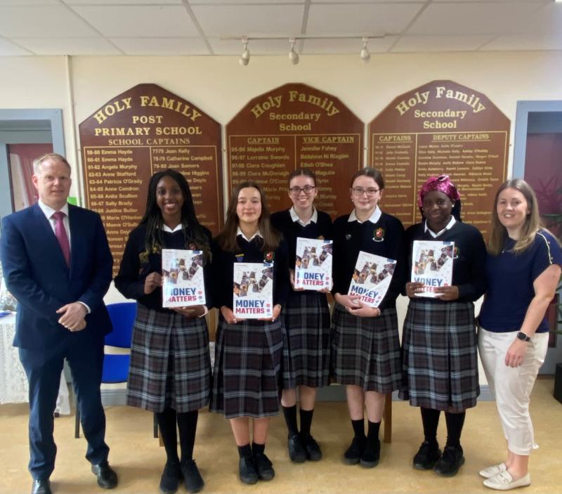 Students at Newbridge school provided with free copy of  textbook to enhance understanding of finance 