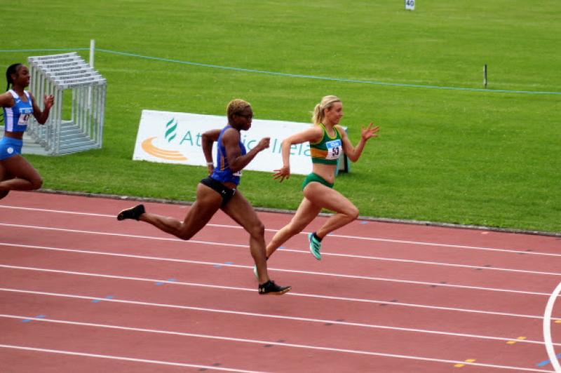Tipperary sprinter Katie Bergin led from the gun to the finish line and wins the gold medal!