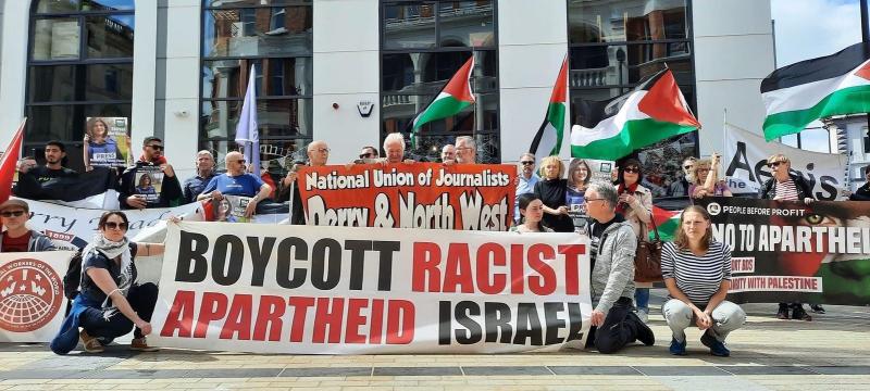  Emergency Demonstration by Derry Branch of Ireland Palestine Solidarity Campaign 