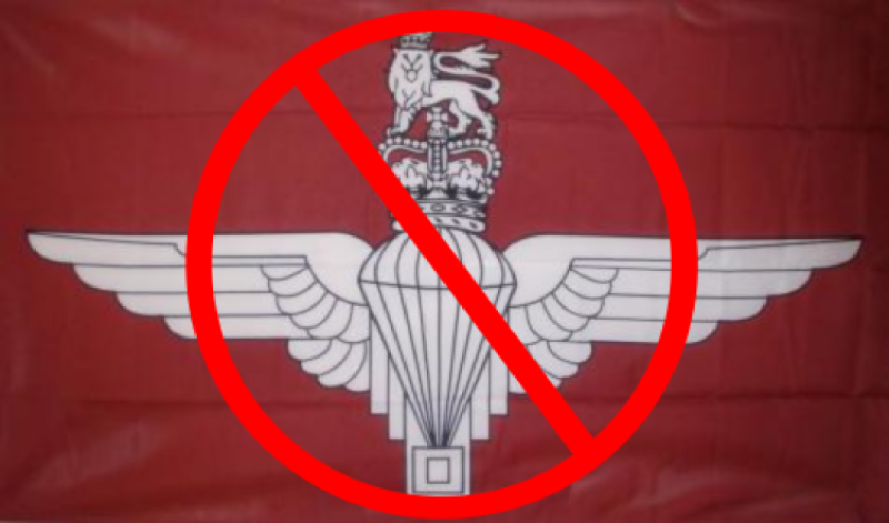 'It is universally accepted that in this City in particular, the sale and flying of the flag of the Parachute Regiment is offensive'