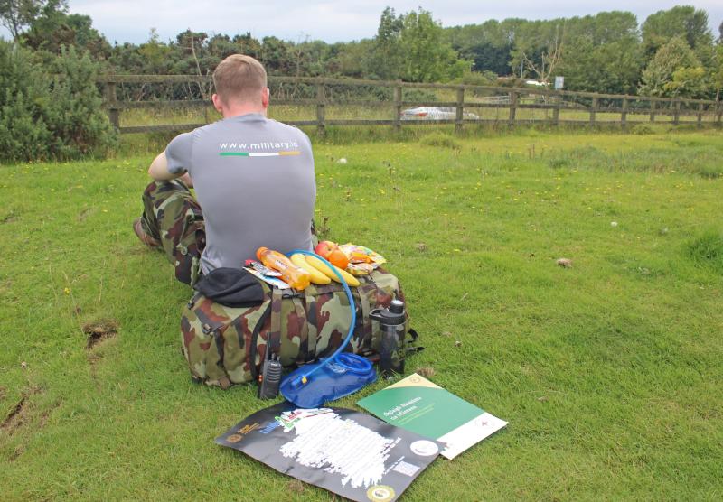 Seven members of the Defence Forces marching from Dublin to Galway to raise funds for charities 
