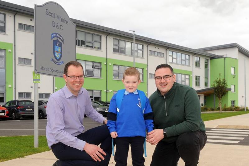 Father Shane Hegarty and son Odhran will start school on the same day