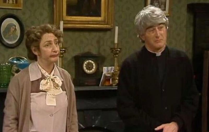 Popular Irish a cappella group sing My Lovely Horse outside Father Ted's house
