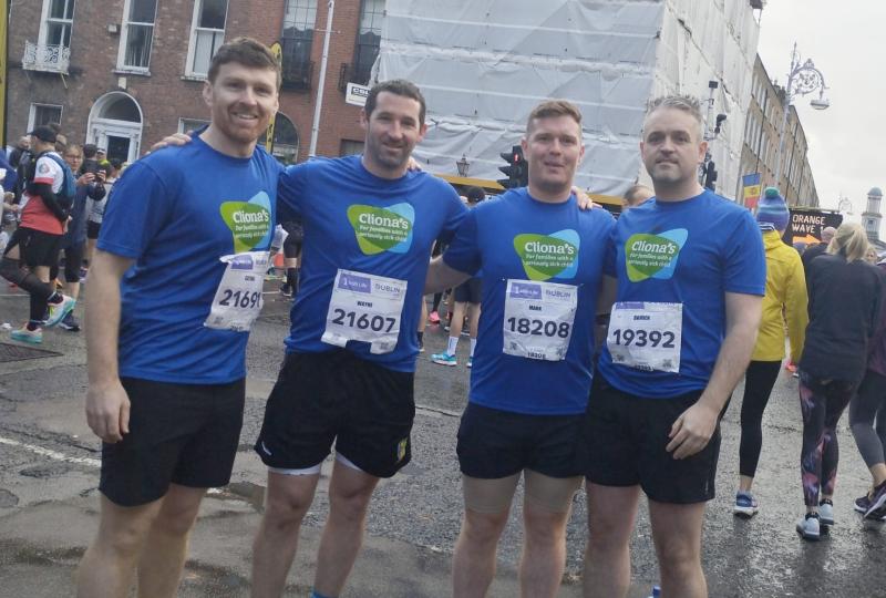 Aughnasheelin and Ballinamore lads run Dublin City Marathon to raises funds