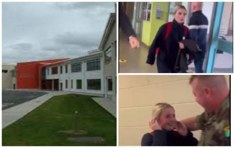 WATCH: Kildare army dad surprises daughter as he comes home from overseas