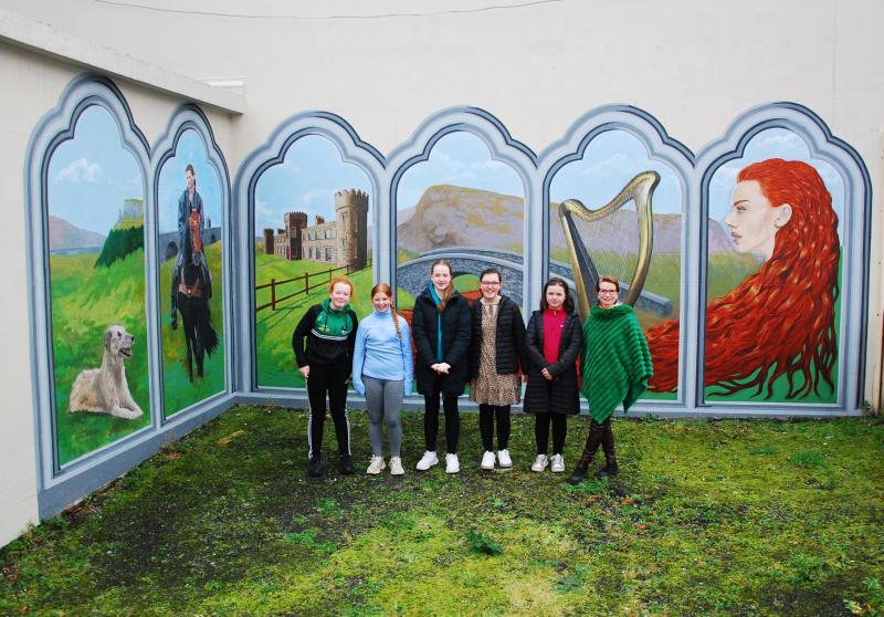 Young people join forces with local artist to create mural highlighting history of Dungiven area