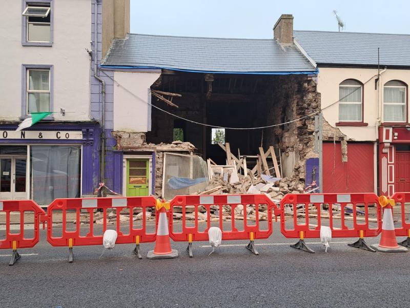 Patience running out due to disruption caused by collapsed building in Mohill 