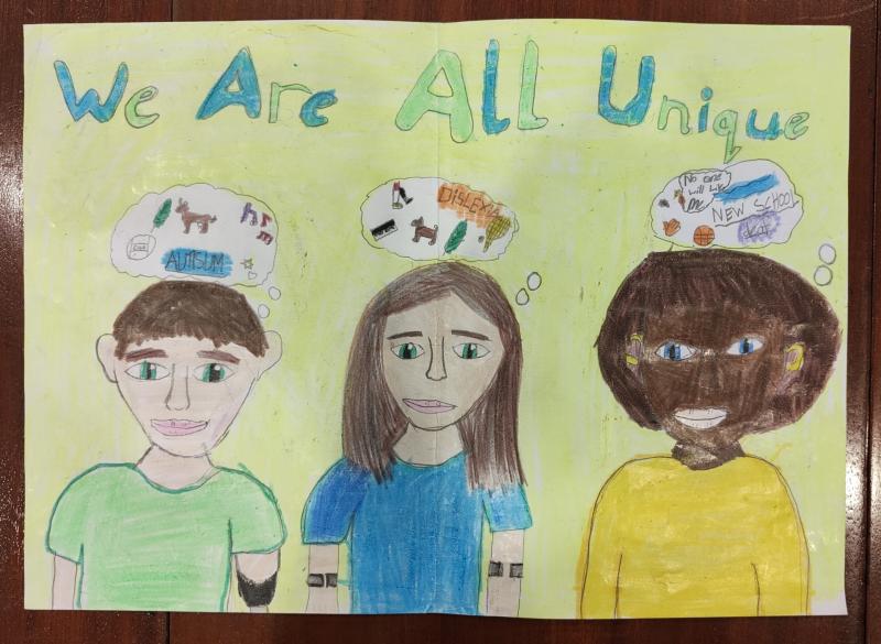 Gaelscoil Chluainin and Gortletteragh NS named County Winners in prestigious 'Someone Like Me' art competition