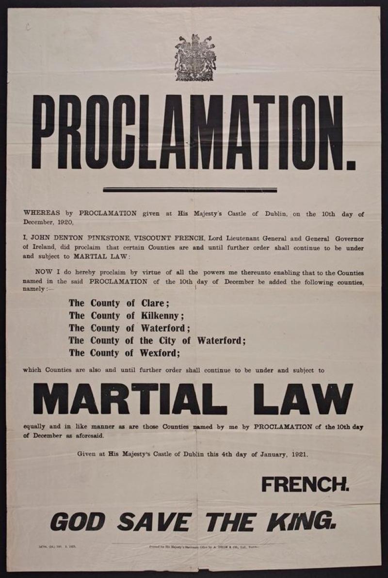 ARCHIVE: Martial Law declared in Kilkenny