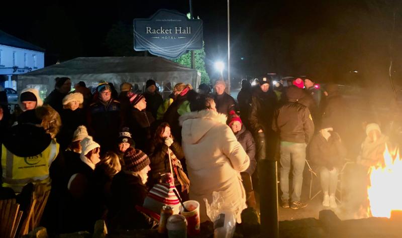 ROSCREA PROTEST: 'We're here for the long haul' - protestors pledge to remain at Racket Hall Hotel 