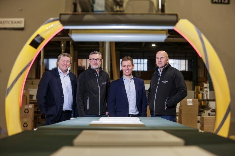 Chris McSwiggan from Danske Bank, Richard Nixon from Exorna, James Kilgore from Danske Bank and Andy Oliver from Exorna