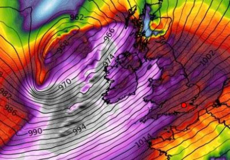 Rare Red Weather Warnings for violent Storm Isha with very dangerous conditions