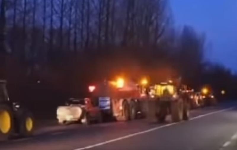 Farmers from around county Longford took part in a tractor protest yesterday evening