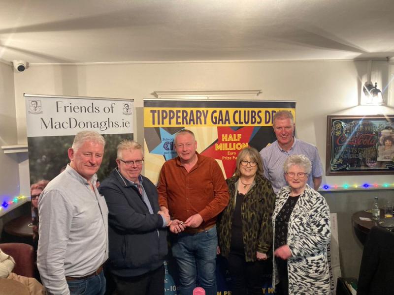 Tipp GAA Clubs Draw winner gets the keys to his new car as this months main prize stays local!