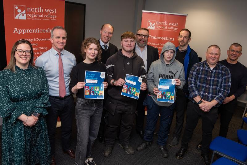 The Honorable the Irish Society, Bradley Mellon, Carpentry Trainee, Duane Farrell, The Honorable the Irish Society, Rebecca Maxwell, Motor Vehicle Trainee.