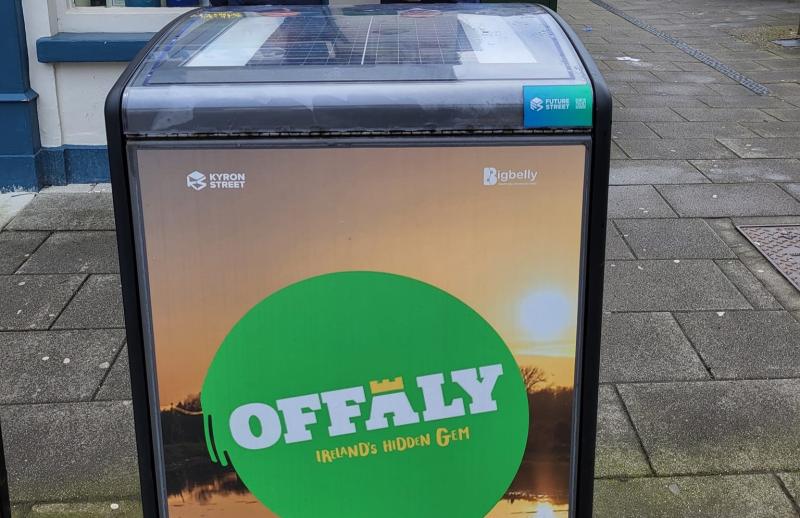 Bin with very clever feature installed in Offaly town
