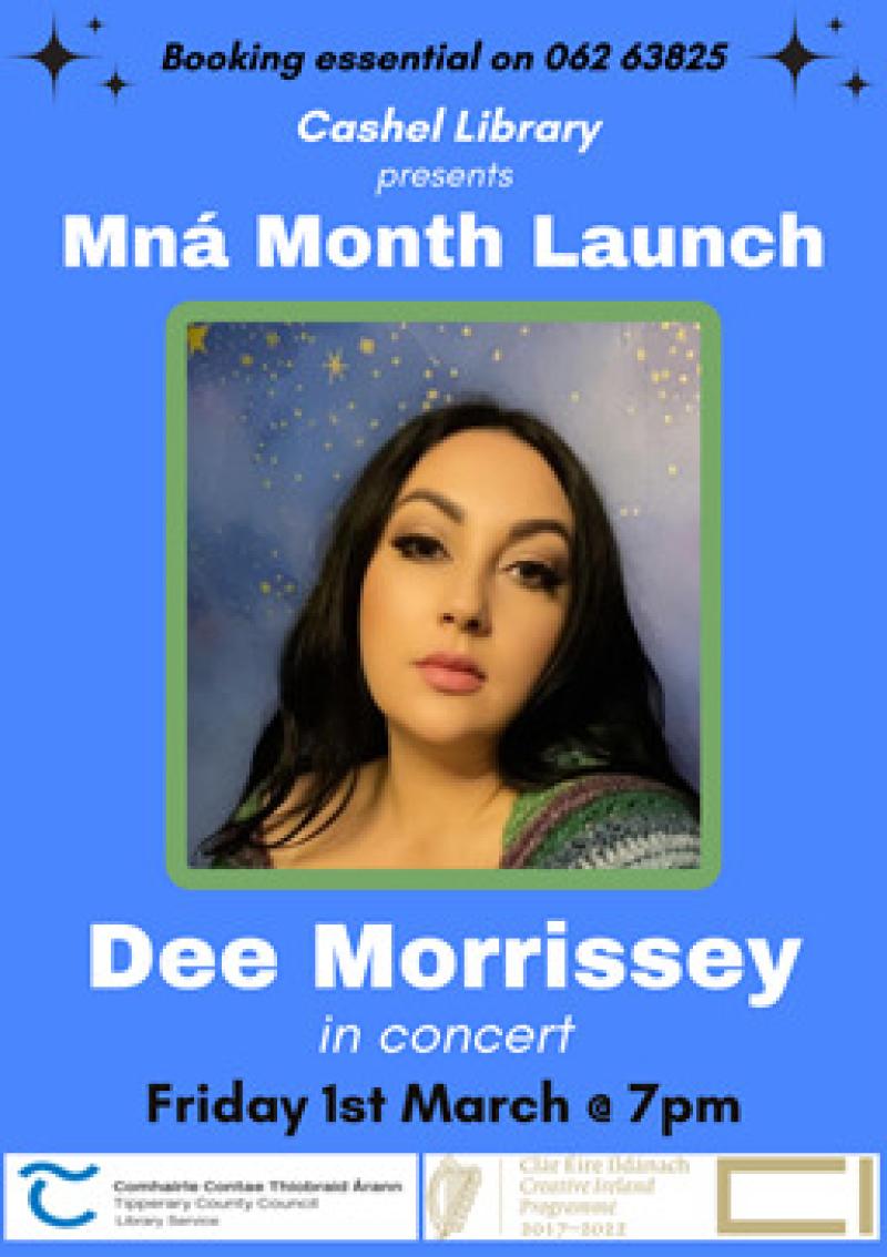 Dee Morrissey will get a month of celebrations underway at Cashel Library this Friday night 