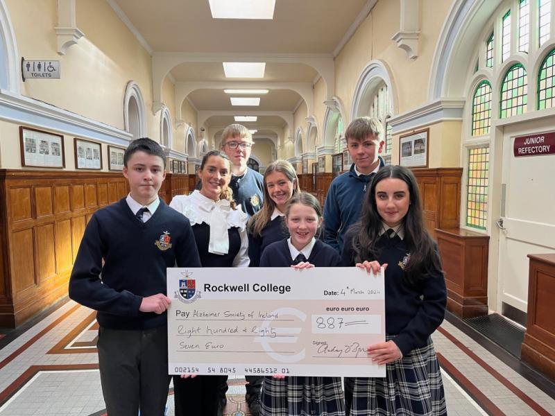 Rockwell College raises much needed funds for Alzheimer's Ireland 