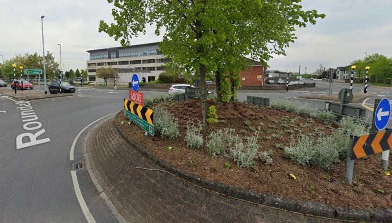 Portlaoise roundabout signs blocking  driver vision claims councillor
