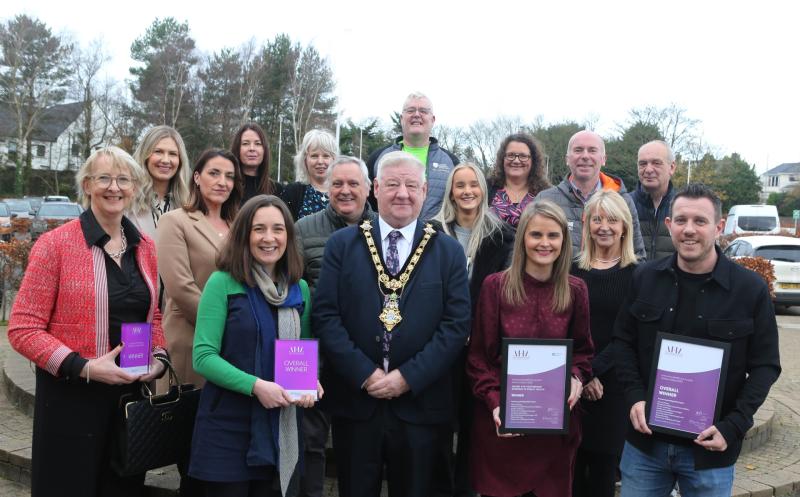 Mayor of Causeway Coast and Glens, Councillor Steven Callaghan join members of the Causeway Healthy Kids Programme.