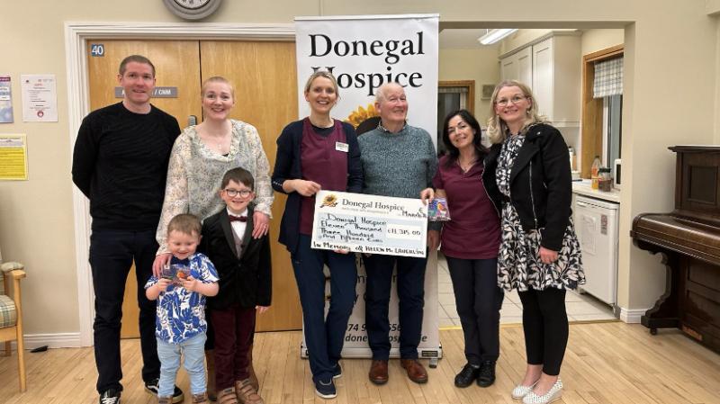 Family of late Burnfoot midwife Helen McLaughlin raise €11,000 in her memory