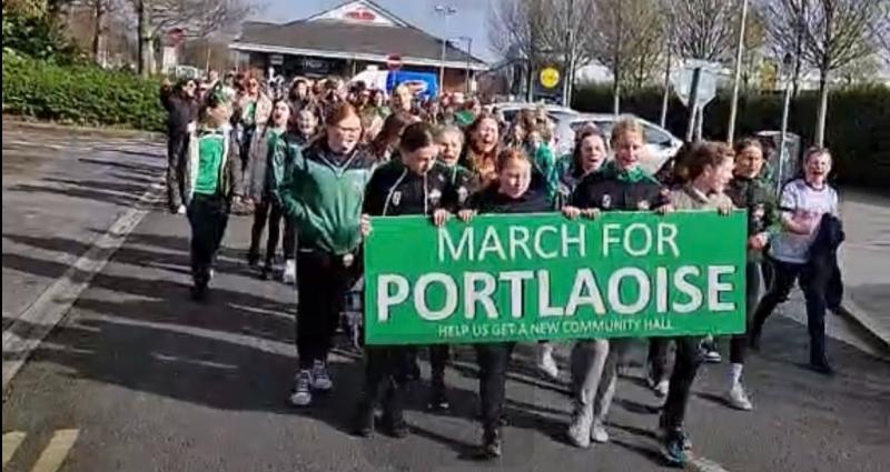 Watch: Huge turnout for Portlaoise pre-parade protest 