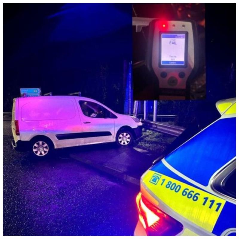 Ambulance crew help detain suspected drunk driver who hit lamppost