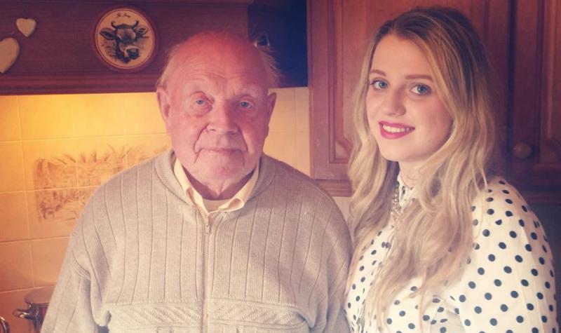 Carolyn and her grandfather who had a farming accident.