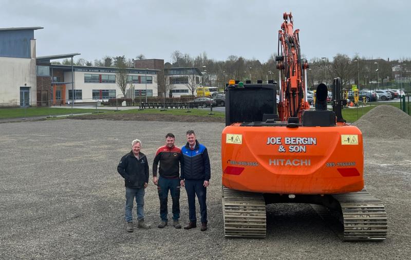 Work begins on new all weather pitch for Laois school
