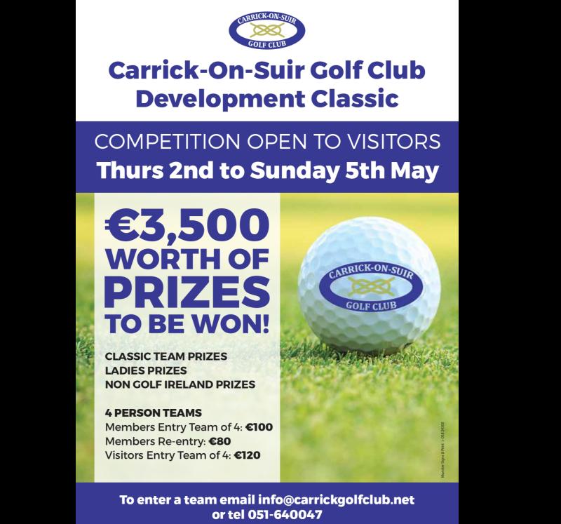 Carrick-on-Suir Golf Club Development Classic tournament is open to visiting teams