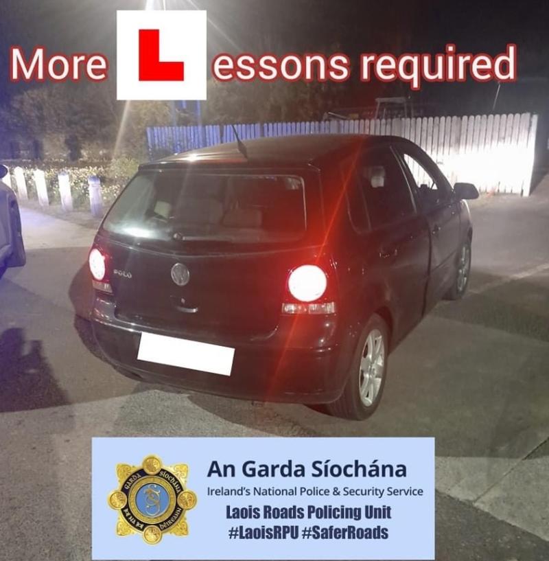 Laois Gardaí say learner driver was travelling more than double speed limit in Portlaoise 