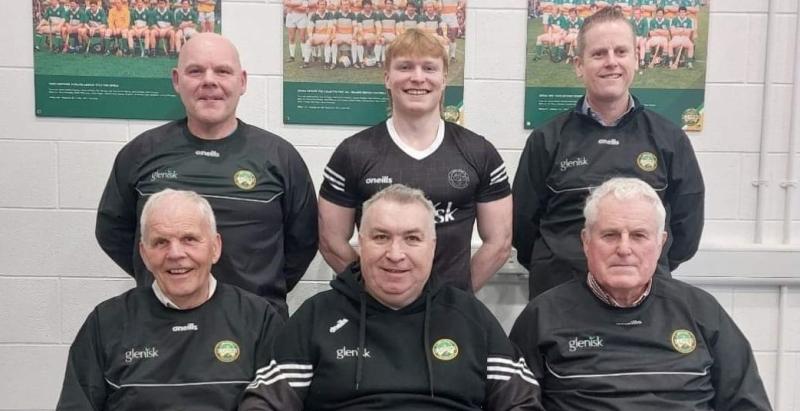 Historic picture of Offaly GAA fathers and sons with All-Ireland medals