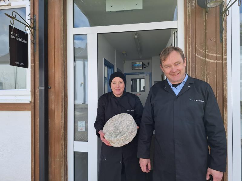 Julie and Kevin Hickey at their cheese production farm
