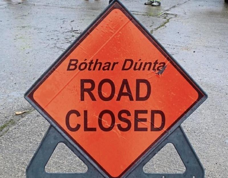 Temporary road closures announced for two areas located near Kildare town