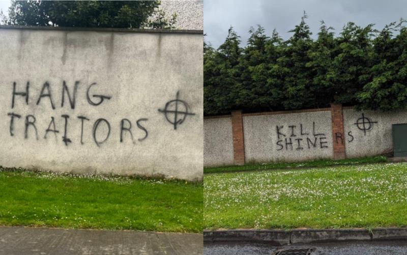 Gardaí in Waterford city investigate 'sinister' graffiti targeting Sinn Féin with threats to 'hang traitors'