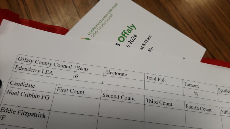 Offaly local election candidate guaranteed to win seat with no votes counted