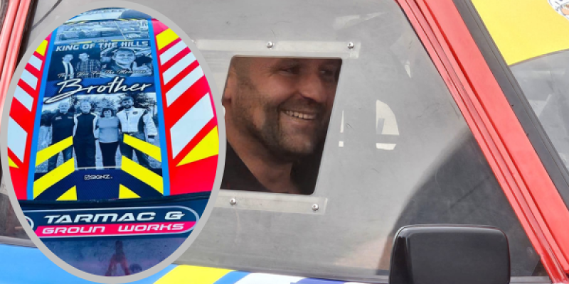 Brother's touching rally car tribute to 'King of the Hills', Manus Kelly