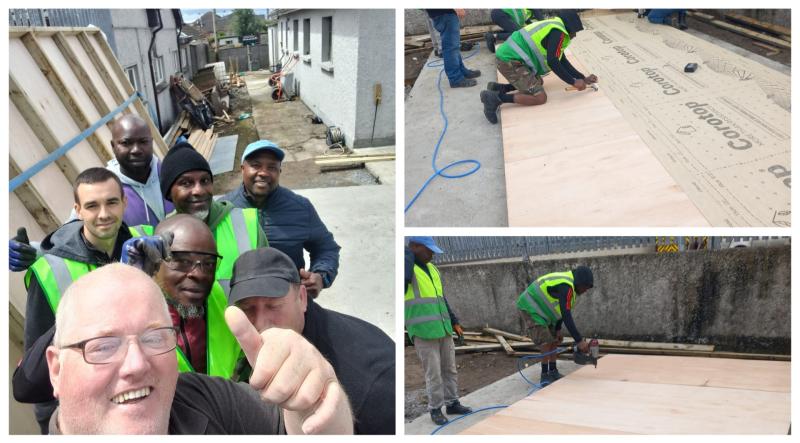 PICTURES: Tullow Mens Shed are building a new shed for their work!