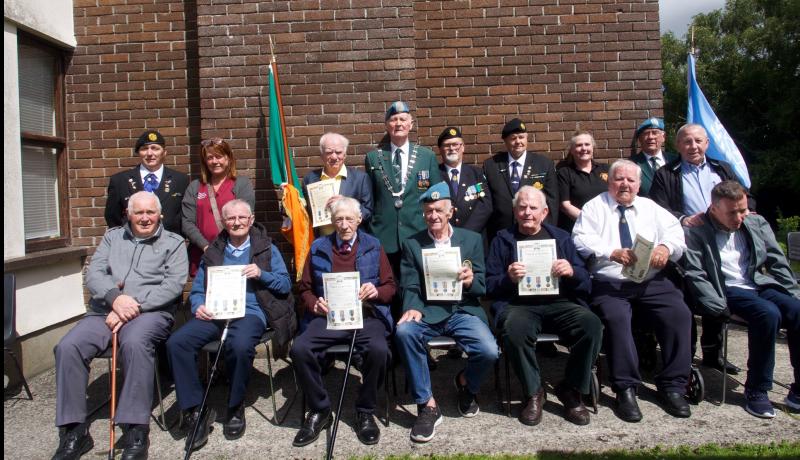 Tipperary Defence Forces veterans honoured for their UN service in the Congo 