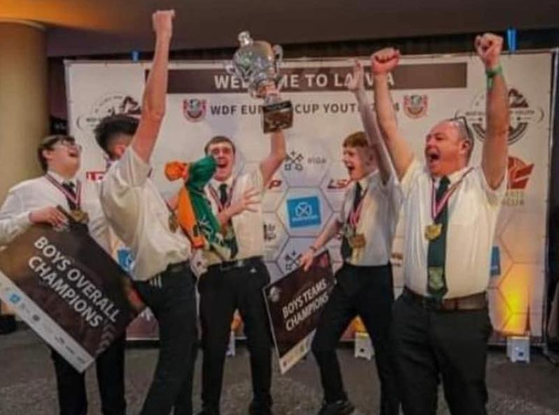 Ireland boy's team win European darts titled coached by a Carlow man!