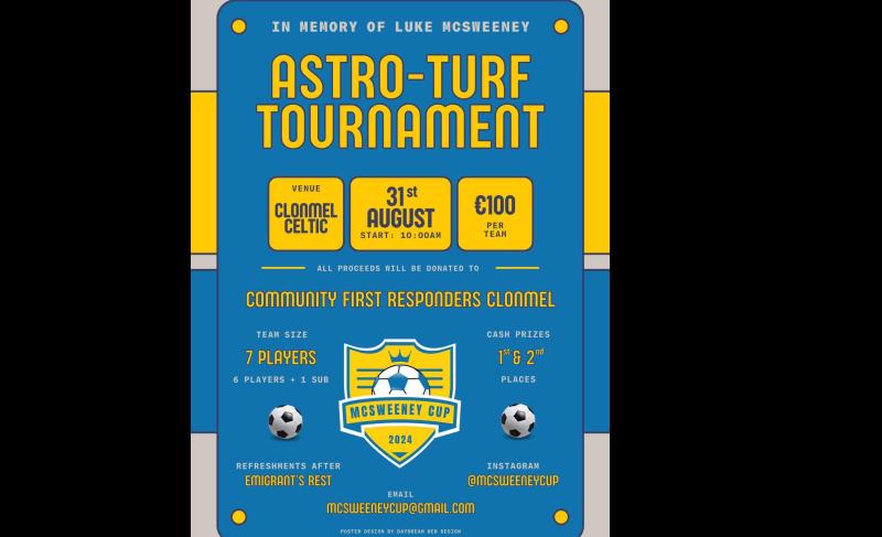 Soccer tournament to be held in memory of Tipperary crash victim