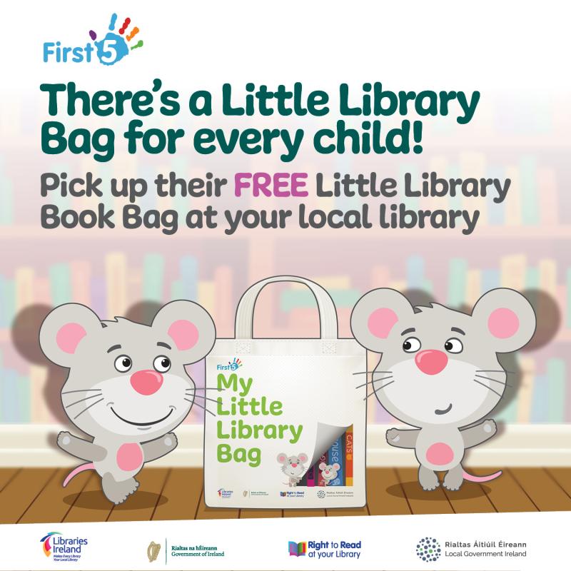 Longford children starting school in September 2024 can collect a free book bag at their local library