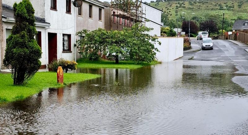 Donegal Town residential area hit by floods as wind and rain pound the county