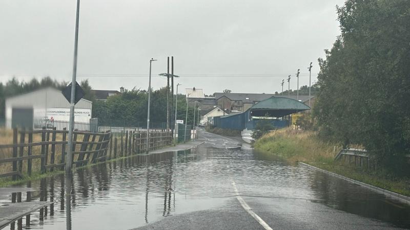 Large quantities of surface water in Donegal following persistent rain