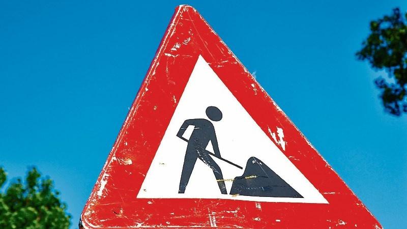 Major road works in Buncrana